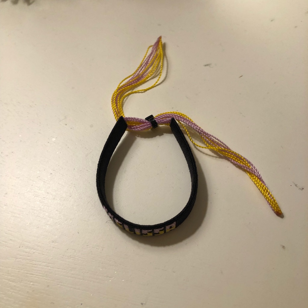 Black Threaded Bracelet With “Melissa”